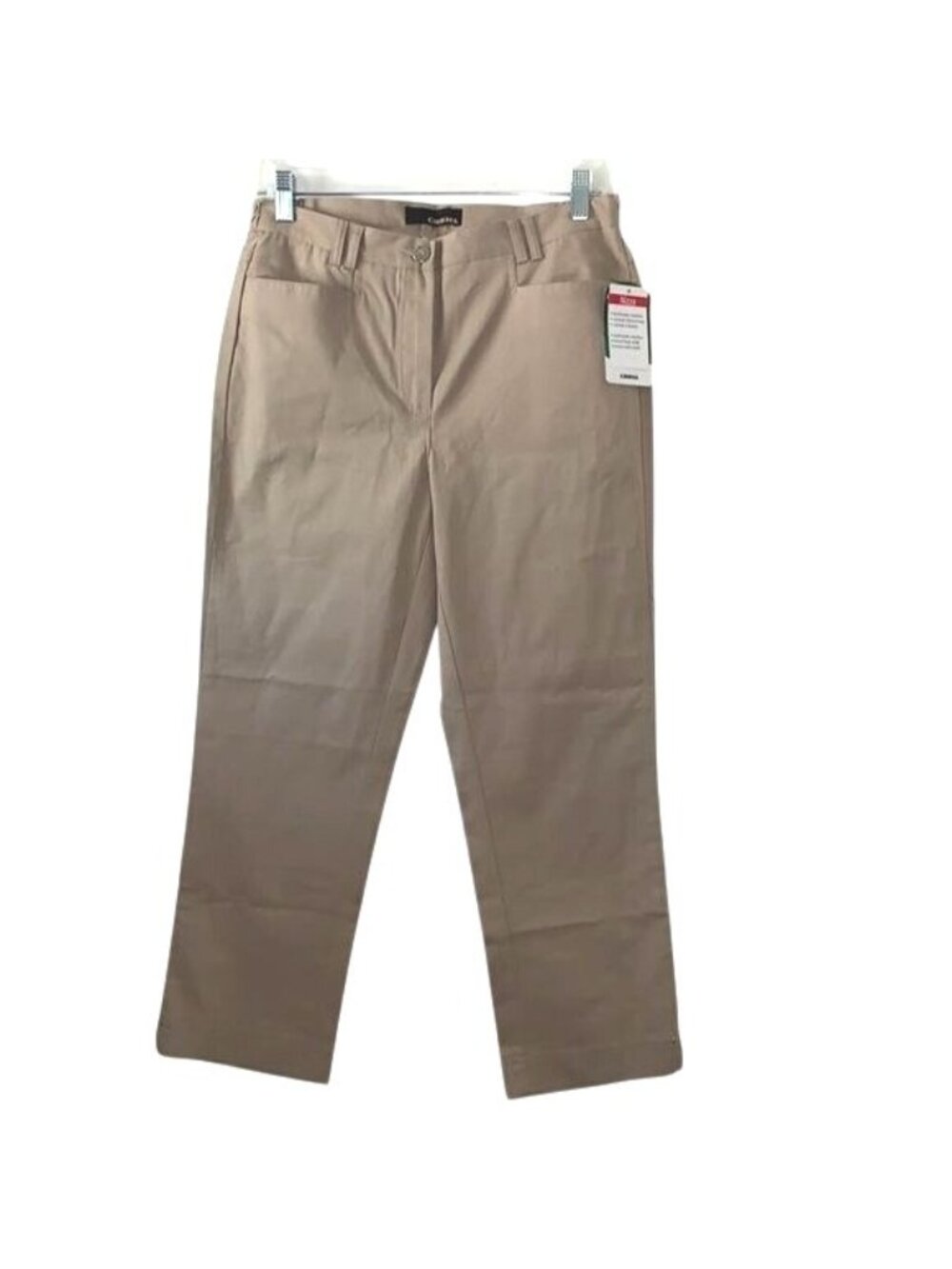 Cosma Womens Beige Comfort Line Chino Pants Size 4 Made In Bulgaria